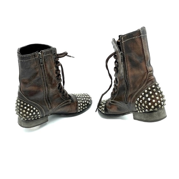 STEVE Madden Studded Lace up Combat Boot - Picture 3 of 8